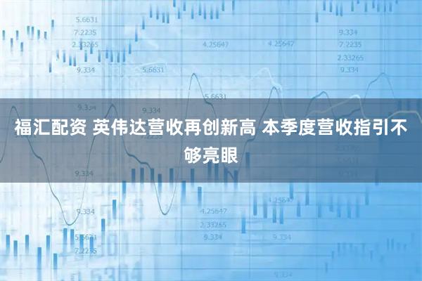福汇配资 英伟达营收再创新高 本季度营收指引不够亮眼
